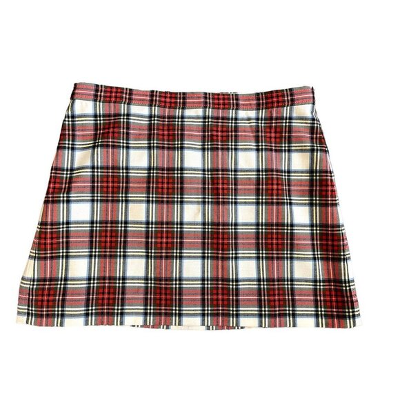 J. Crew Red Plaid A-Line Skirt - Picture 5 of 12